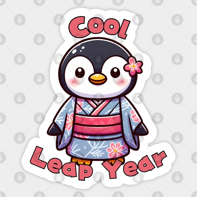 Leap year penguin Sticker by Japanese Fever